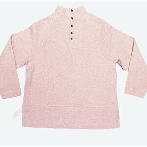 Poetry Sweater‎ US 14 Pink Funnel Neck tunic Double Cotton Jersey Lagenlook Boho
